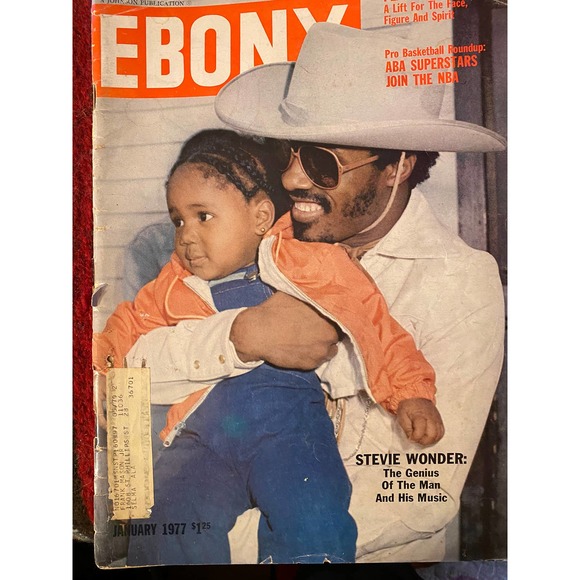 Vintage January 1977 Ebony Magazine with Featured Cover, “Stevie Wonder - Picture 1 of 14